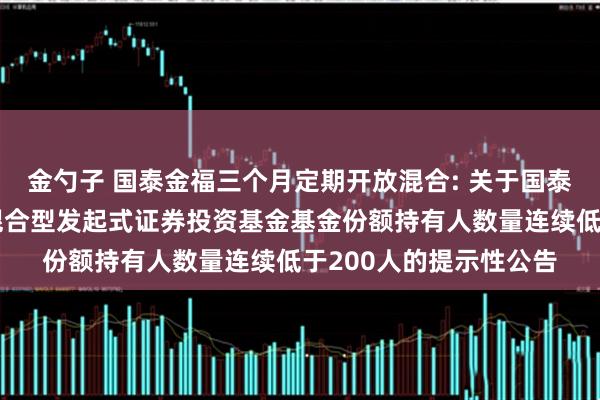 金勺子 国泰金福三个月定期开放混合: 关于国泰金福三个月定期开放混合型发起式证券投资基金基金份额持有人数量连续低于200人的提示性公告