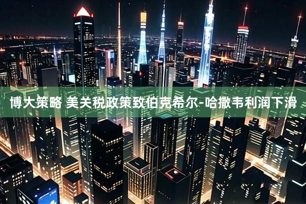 博大策略 美关税政策致伯克希尔-哈撒韦利润下滑