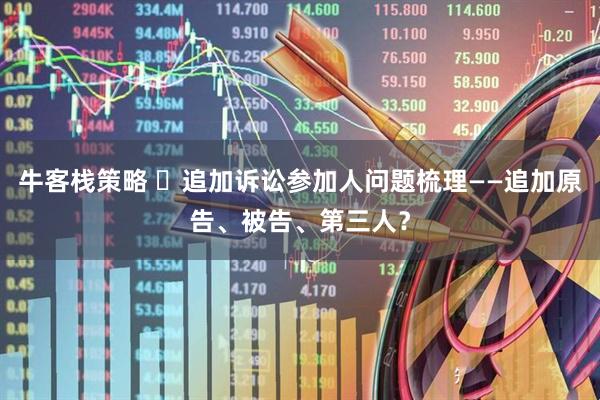 牛客栈策略 ​追加诉讼参加人问题梳理——追加原告、被告、第三人？