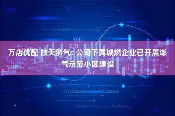 万店优配 陕天然气: 公司下属城燃企业已开展燃气示范小区建设
