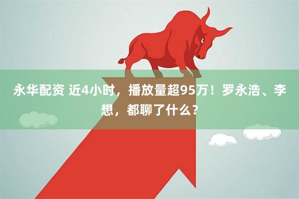 永华配资 近4小时，播放量超95万！罗永浩、李想，都聊了什么？